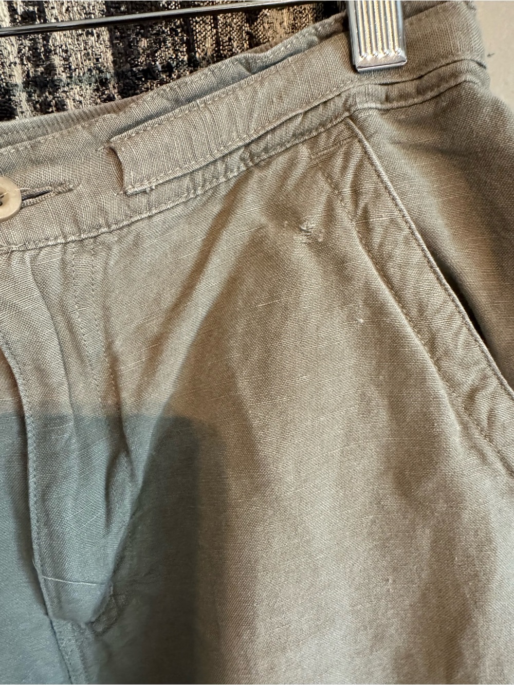 Cubavera Light Gray Linen-Blend Pants